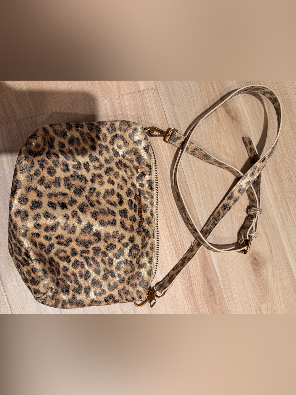 Steve Madden Leopard Print Crossbody Bag - Tan